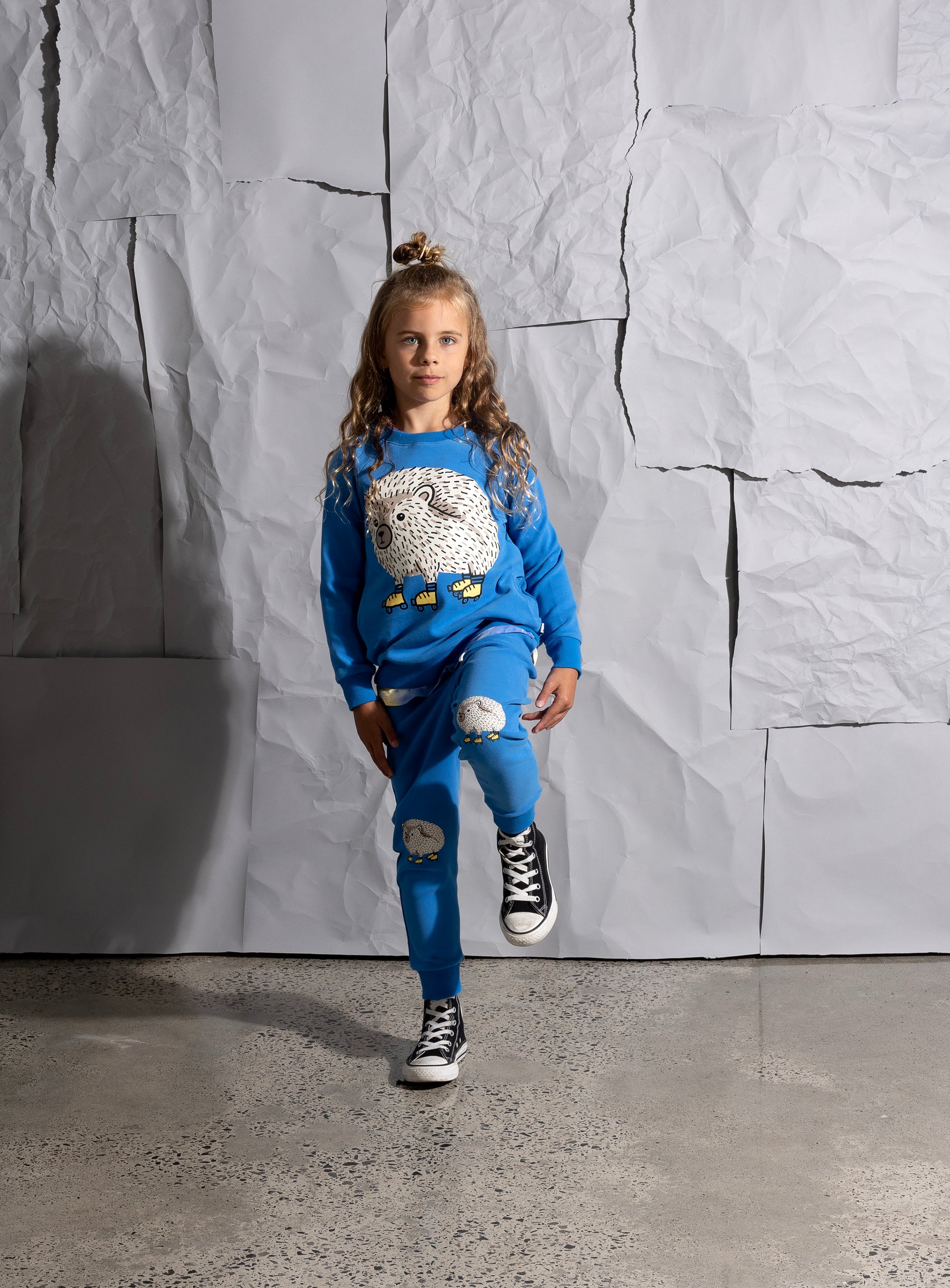 Minti Skate Hedgehog Trackies - Bright Blue