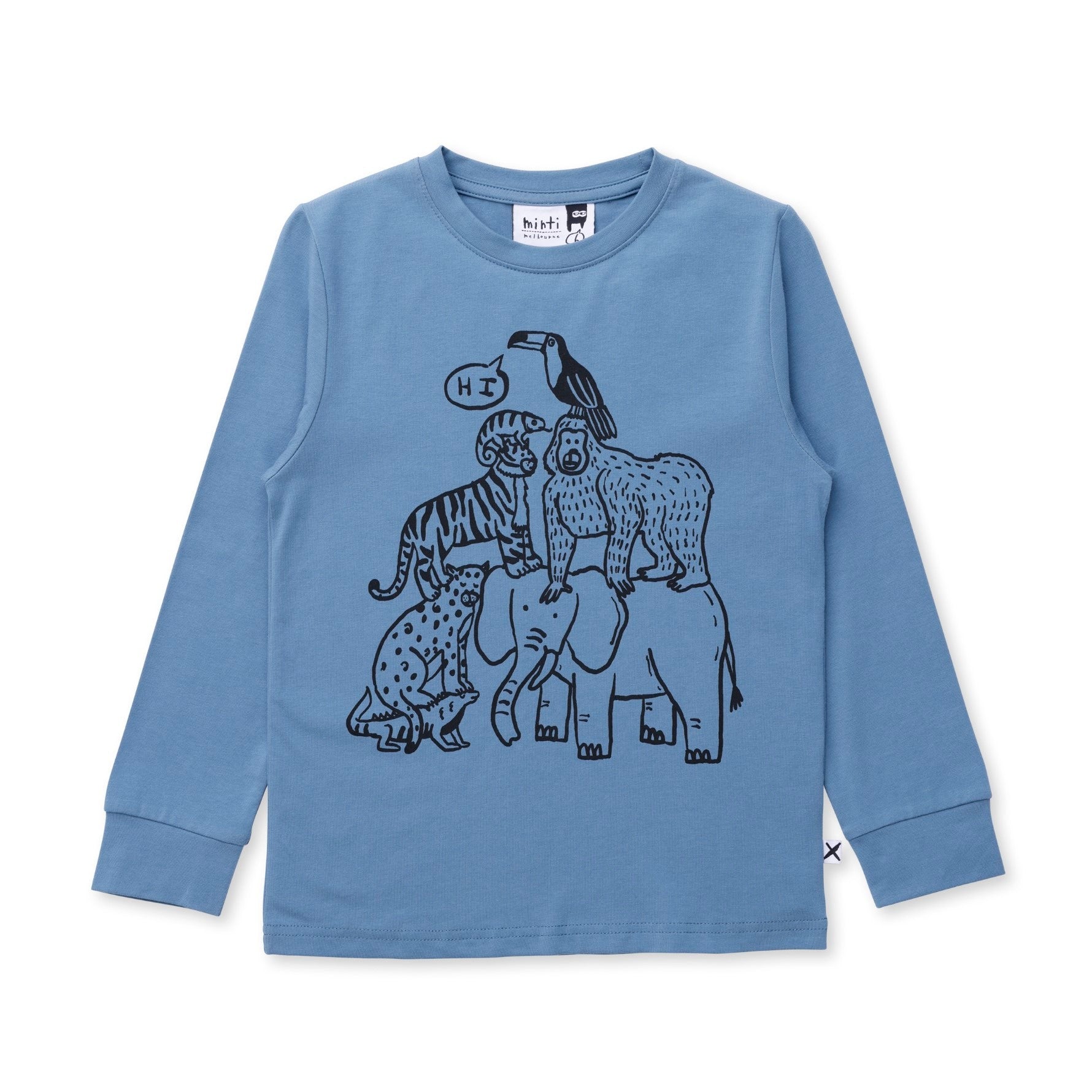 Animal Pile Up Tee - Steel