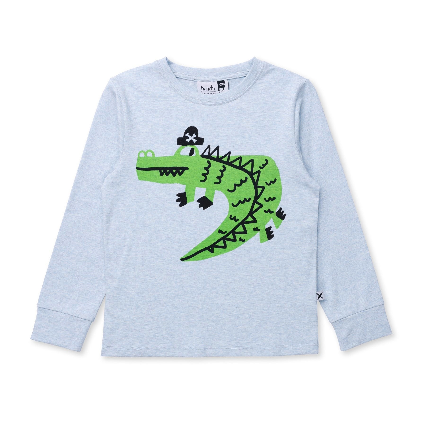 Minti Captain Croc Tee - Sky Marle