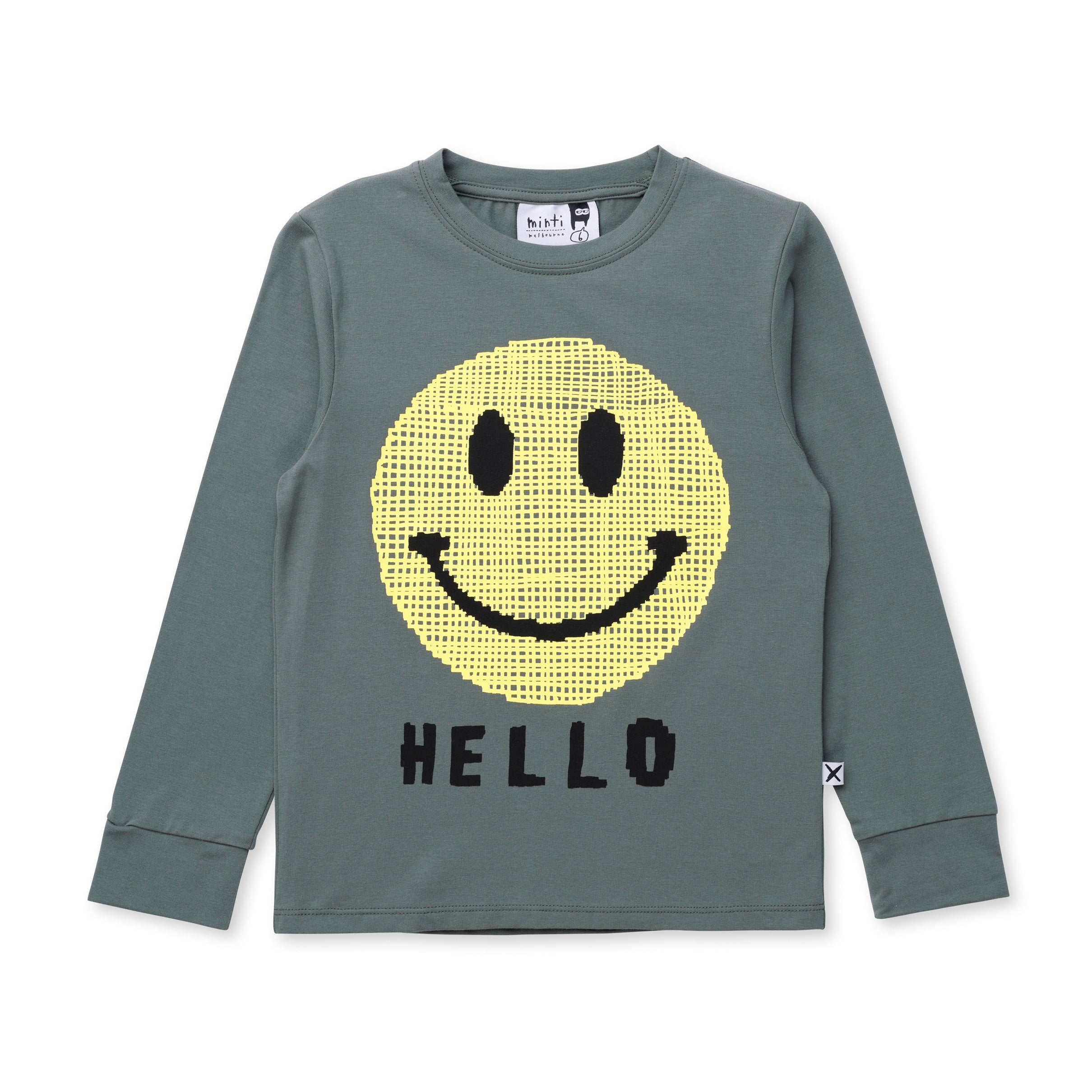Pixelled Face Tee - Forest