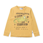 Relaxing Cheetah Tee - Mustard Marle
