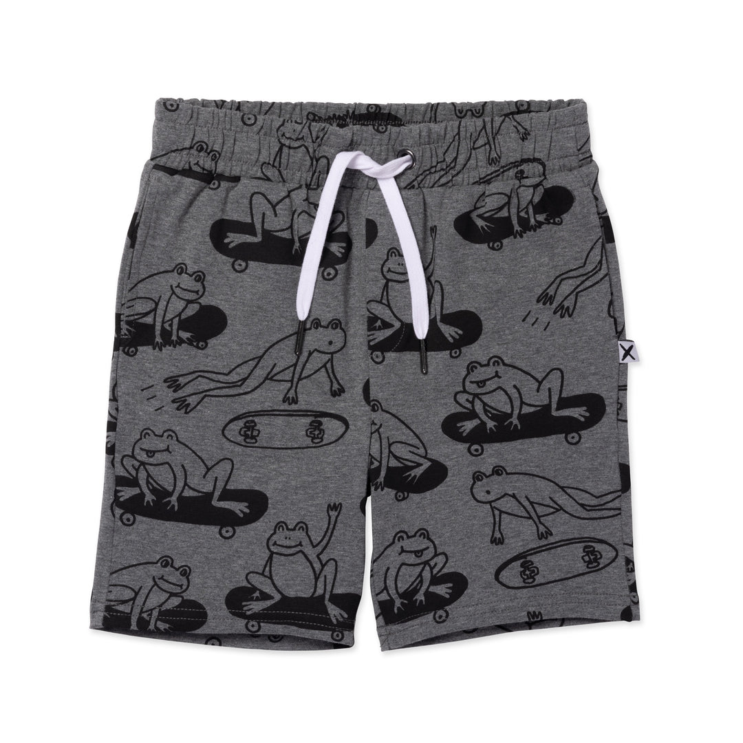 Minti Skate Frogs Short - Charcoal Marle