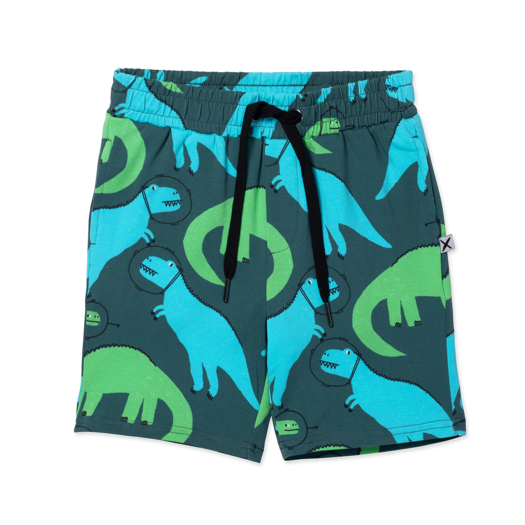 Minti Space Dinos Short - Dark Green