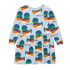 Cosy Ducks Dress - Blue