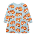Sleepy Tigers Dress - Aqua