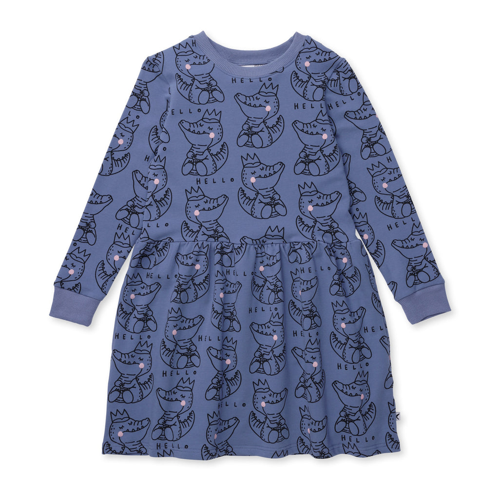Crown Crocs Dress - Dark Cornflower