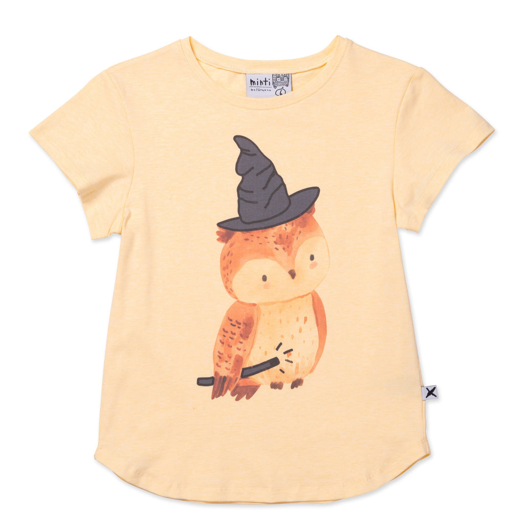 Minti Magic Owl Tee - Lemon Marle