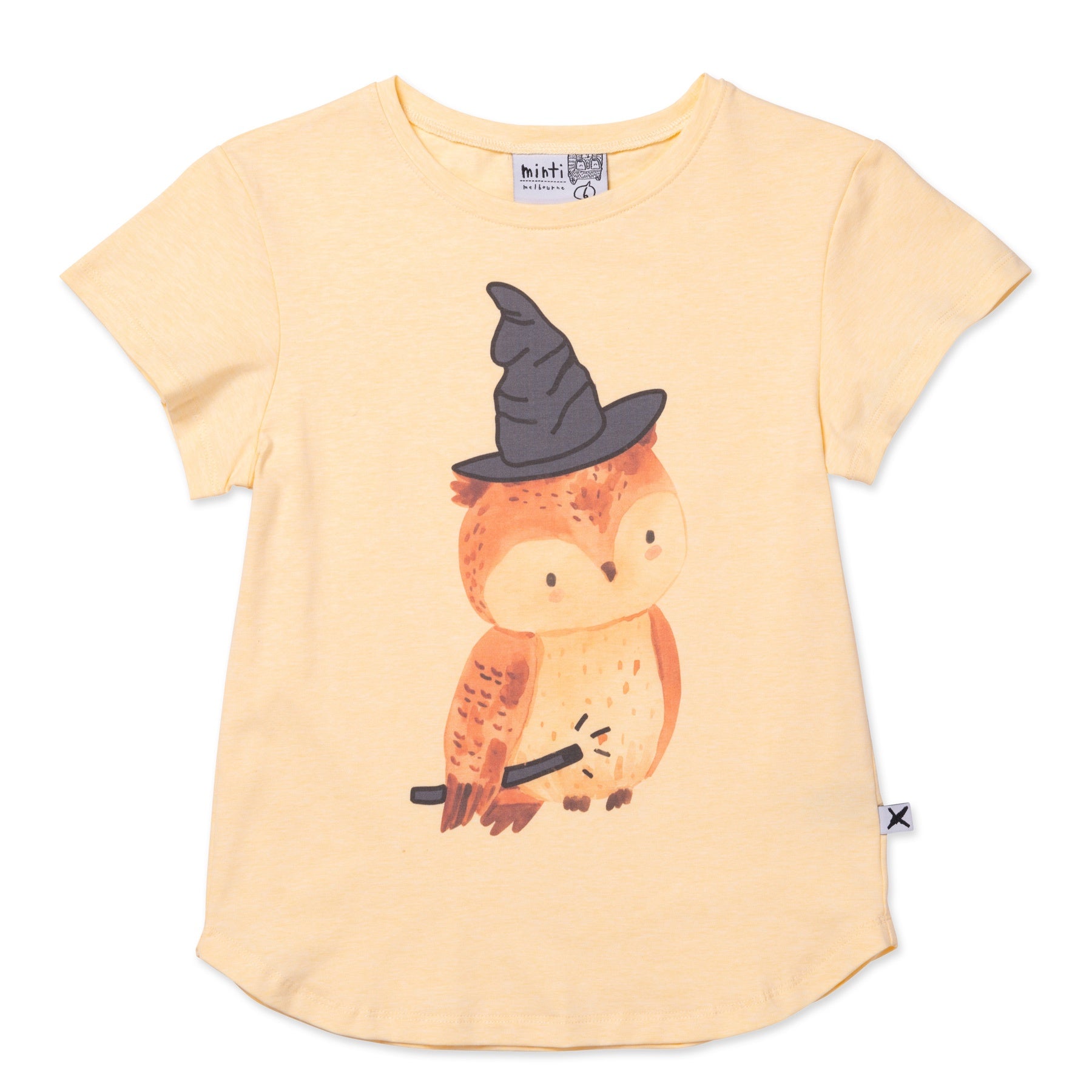 Minti Magic Owl Tee - Lemon Marle