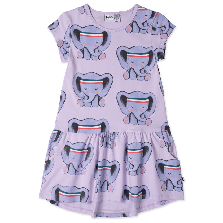 Minti Sporty Elephant Dress - Lilac