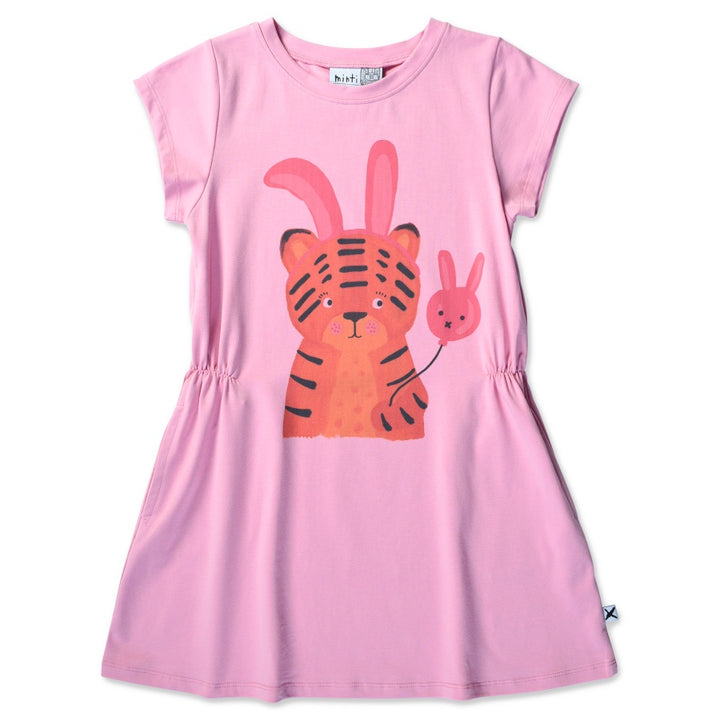 Minti Dressed Up Tiger Dress - Fuchsia