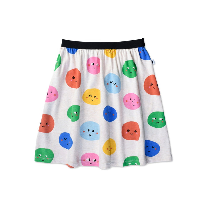 Minti Happy Dots Skirt - Oatmeal Marle