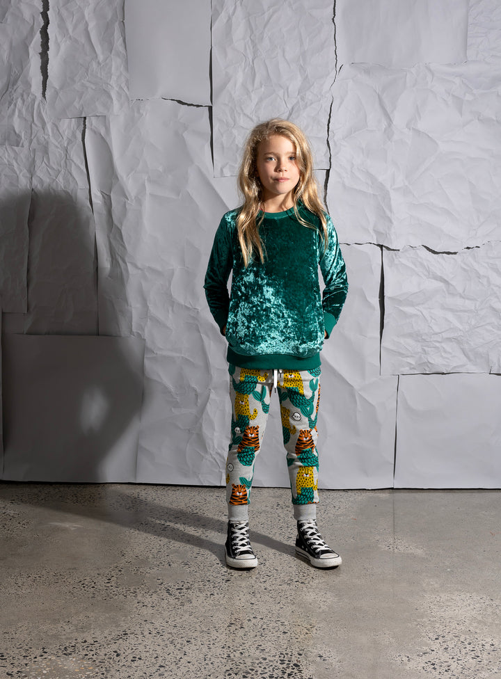 Minti Mer-Cats Furry Trackies - Grey Marle