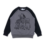 Animal Pile Up Furry Crew - Dark Grey/Black