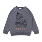 Hello Octopus Furry Crew - Dark Grey