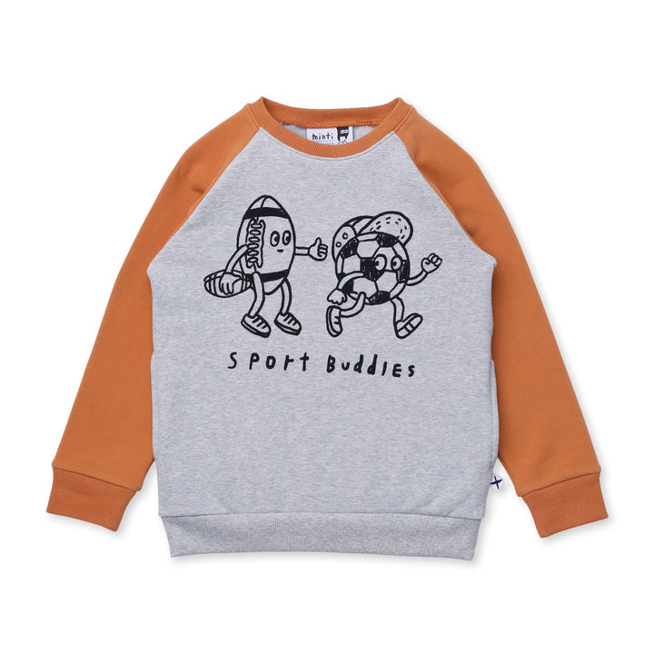 Minti Sport Buddies Furry Crew - Grey Marle/Rust