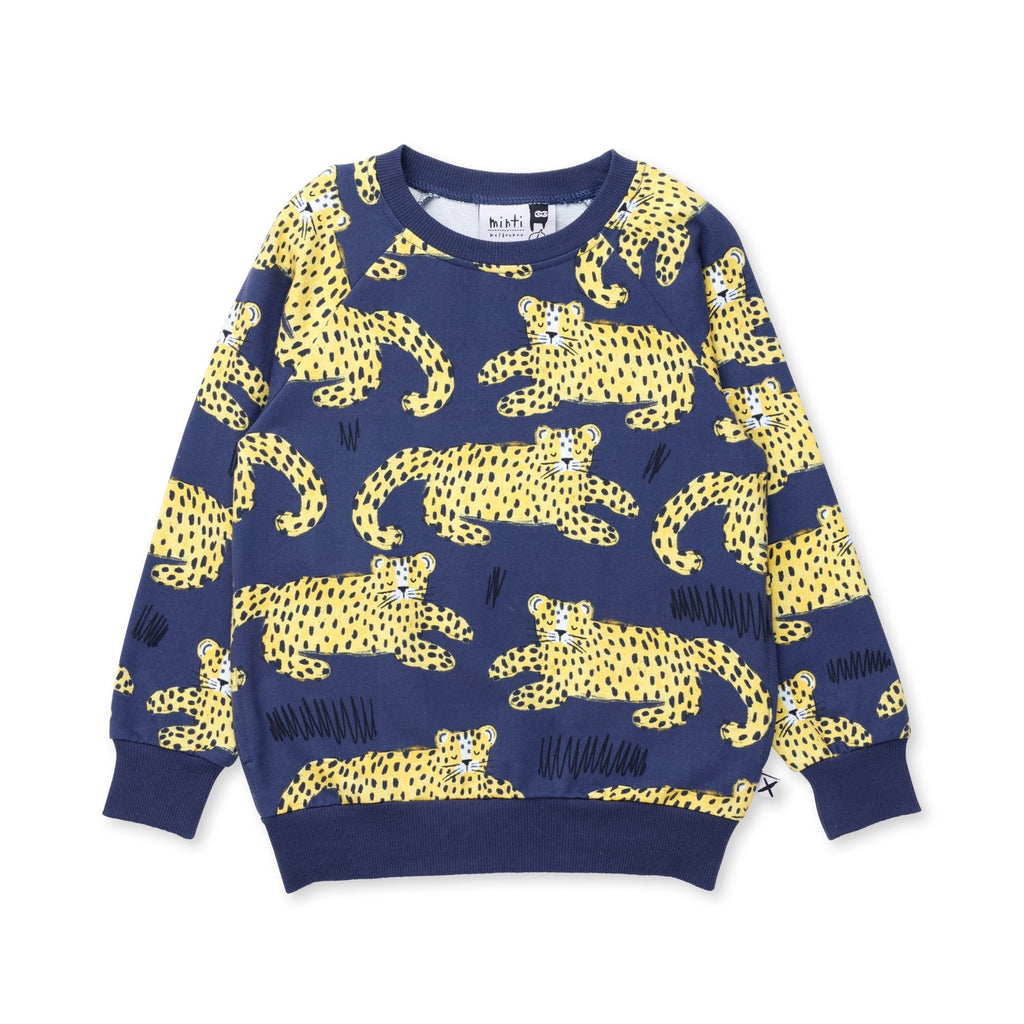 Relaxing Cheetahs Crew - Dark Blue