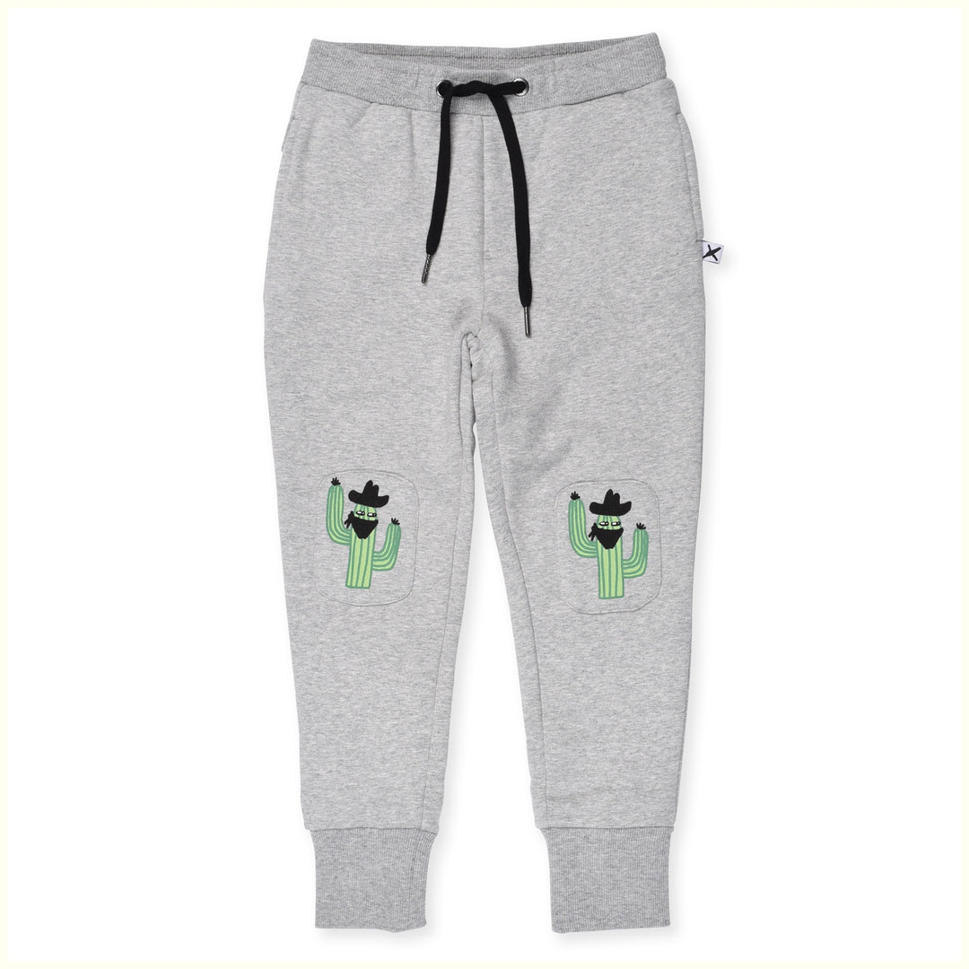 Minti Bandit Cactus Furry Trackies - Grey Marle