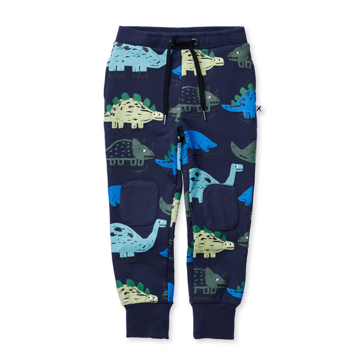 Minti Dino Rollers Furry Trackies - Dark Blue