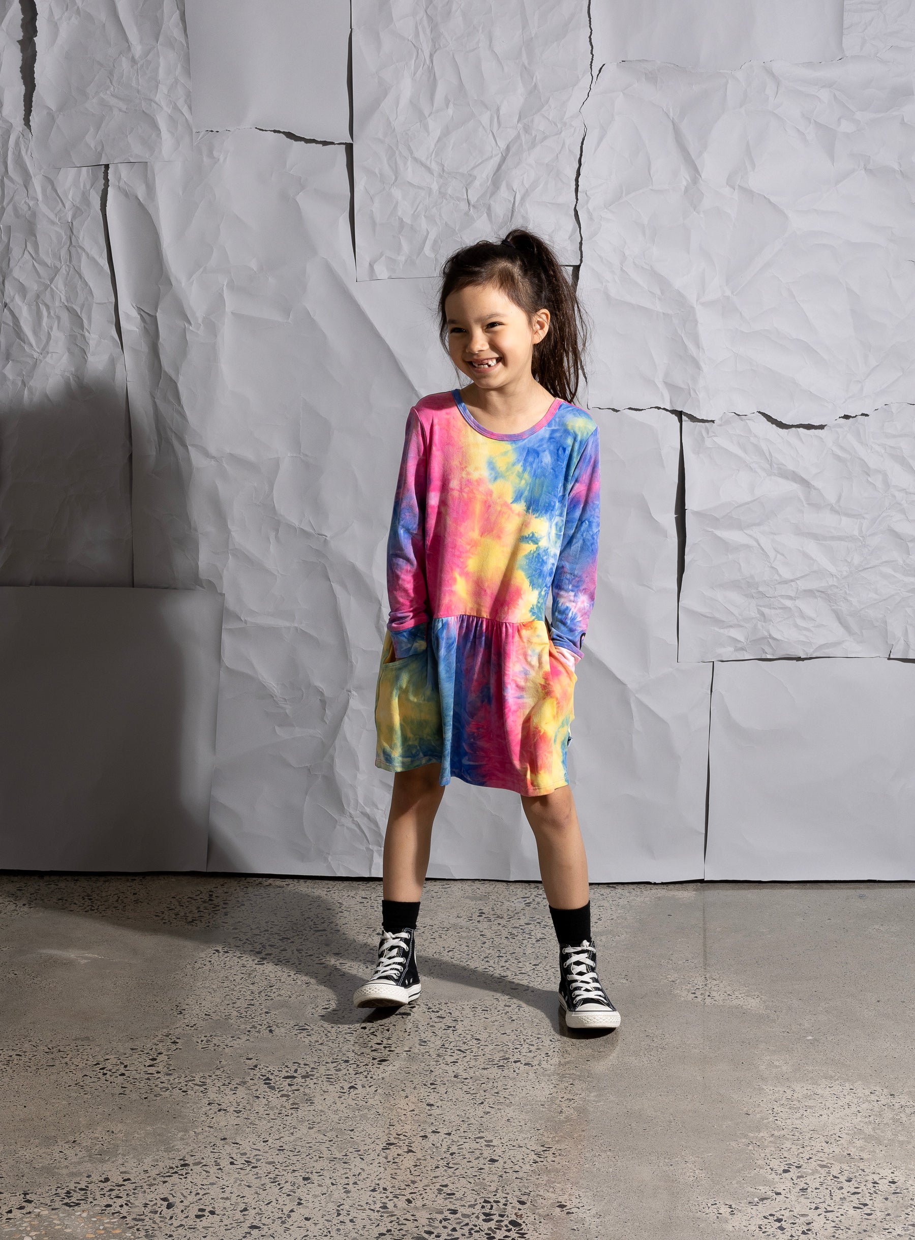 Minti Popsicle Tie Dye Dress - Multi