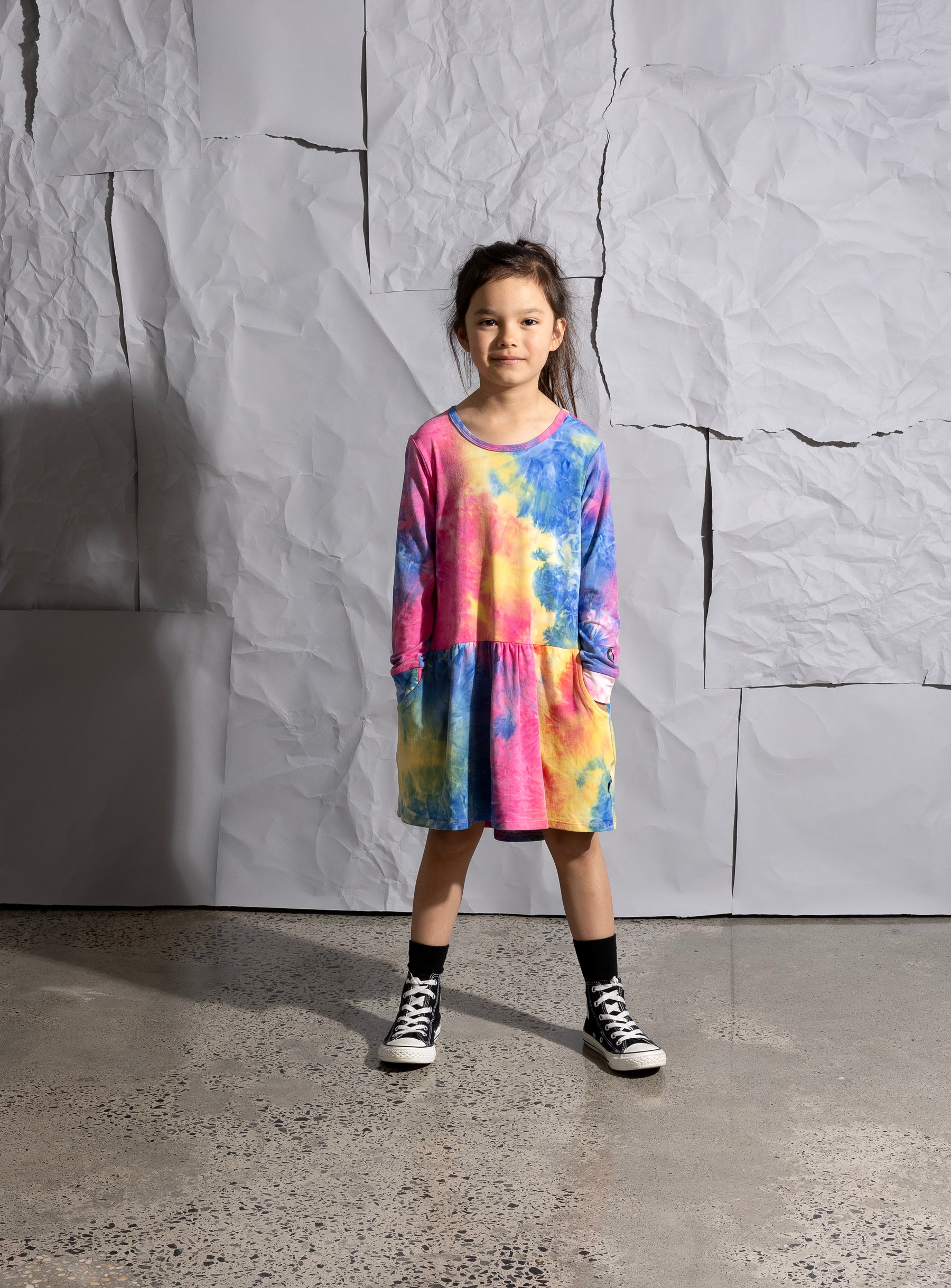 Minti Popsicle Tie Dye Dress - Multi