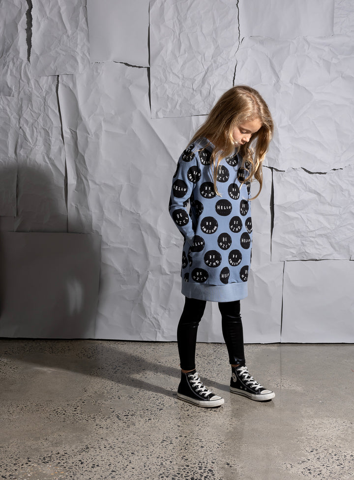 Minti Be Things Furry Dress - Cornflower