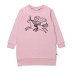 Mermaid And Unicorn Furry Dress - Muted Pink