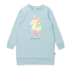 Unicorn Icecream Furry Dress - Muted Green