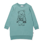 Hello Teddy Dress - Emerald
