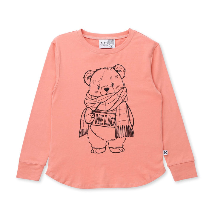 Minti Hello Teddy Tee - Apricot