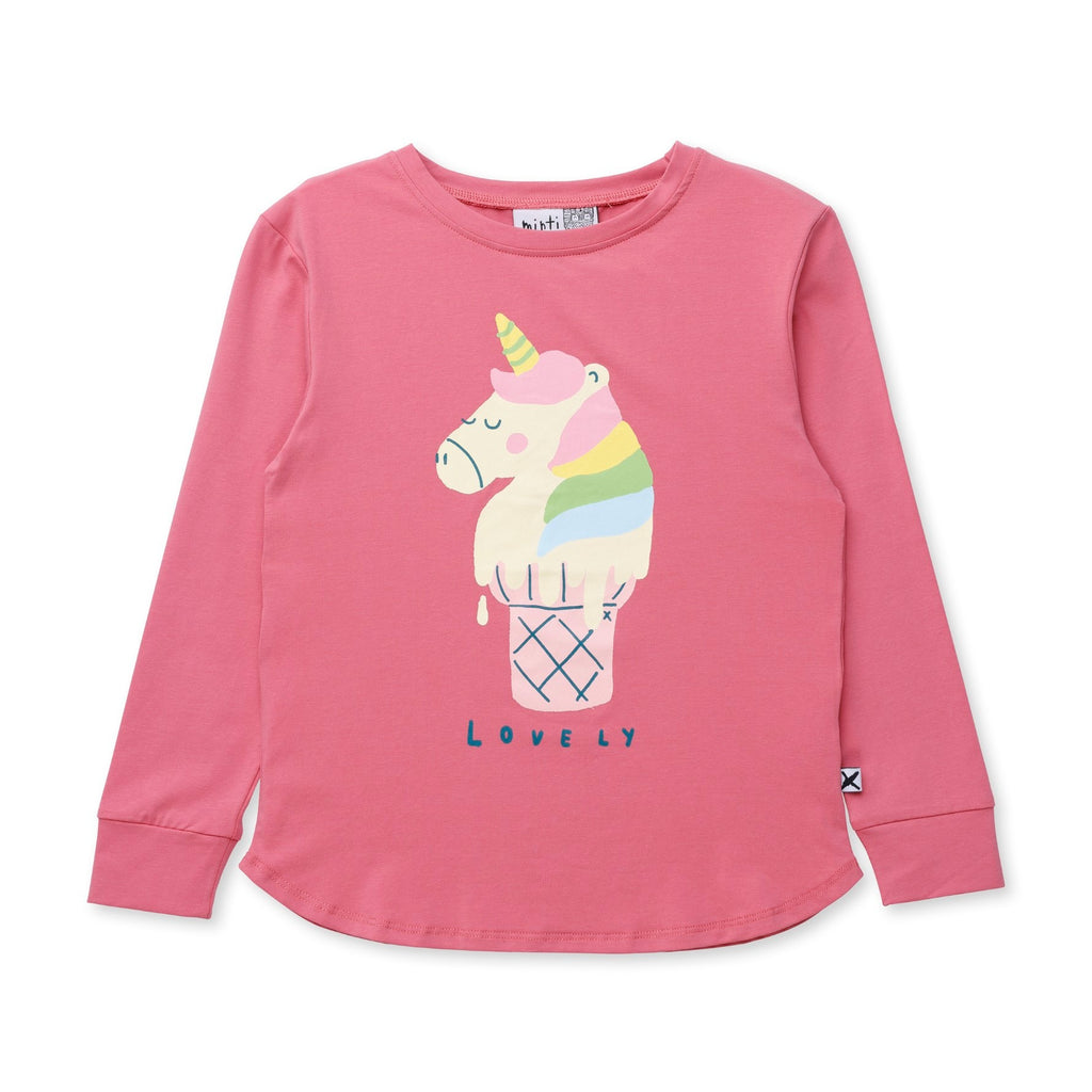 Unicorn Icecream Tee - Rose