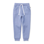 Furry Waffle Trackies - Cornflower