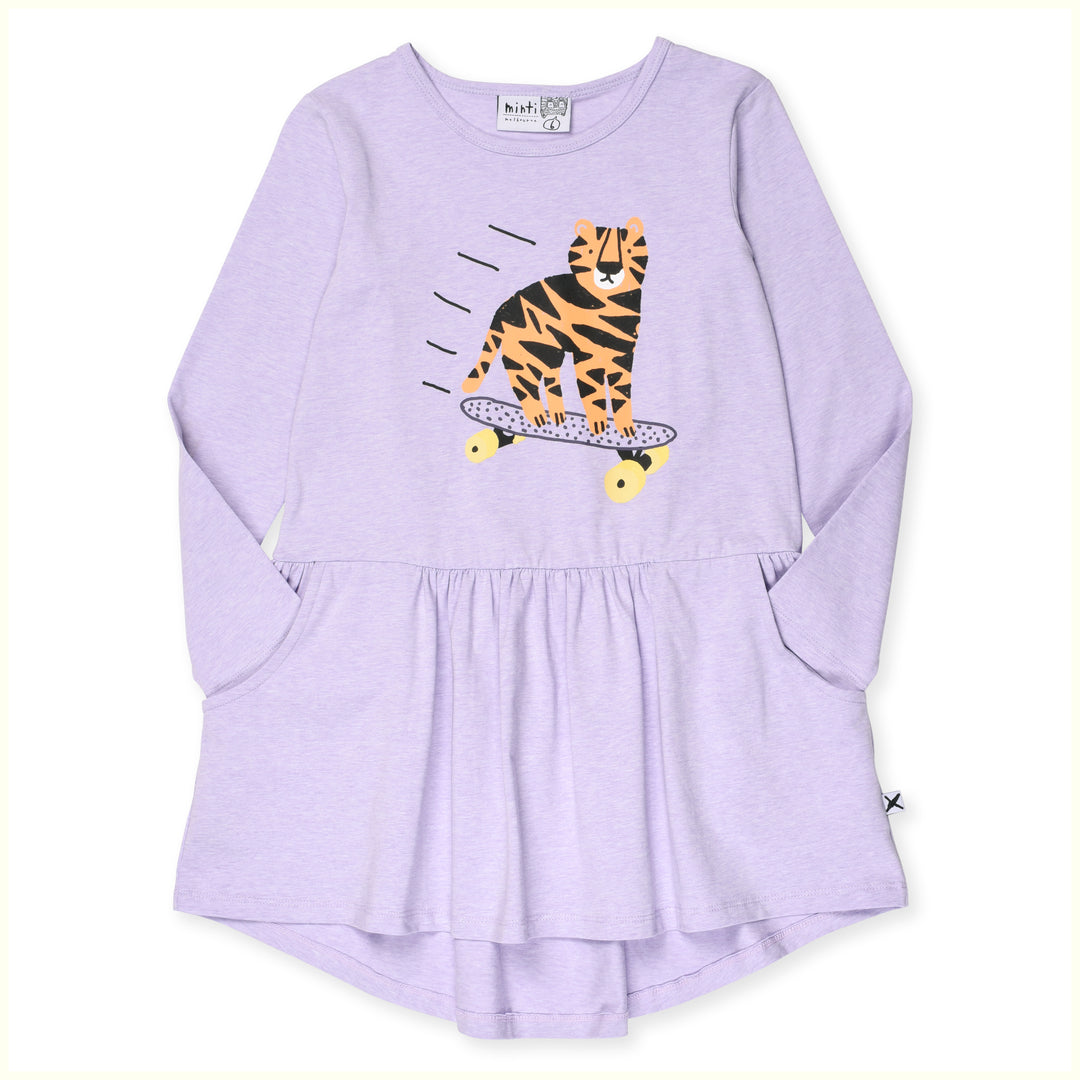 Minti Rolling Tiger Dress - Lavender Marle