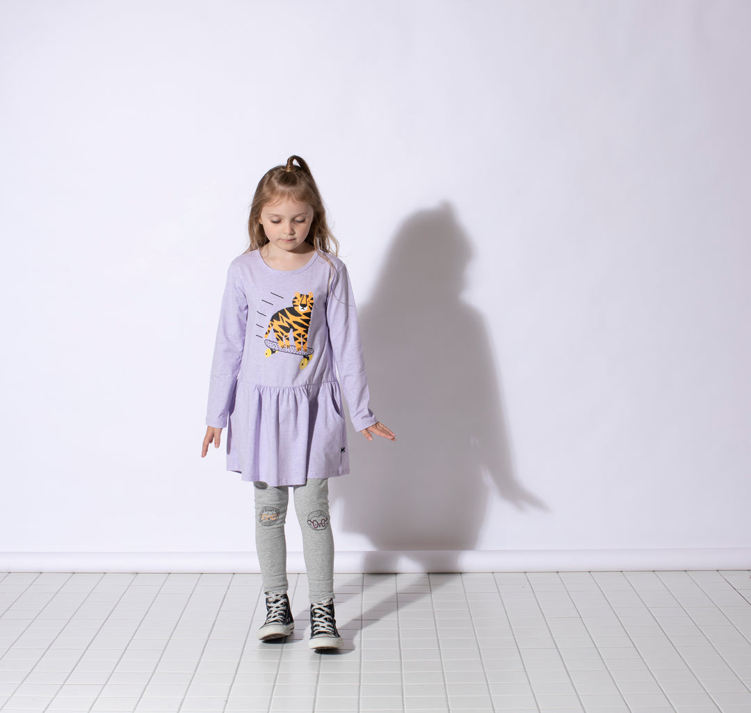 Minti Rolling Tiger Dress - Lavender Marle