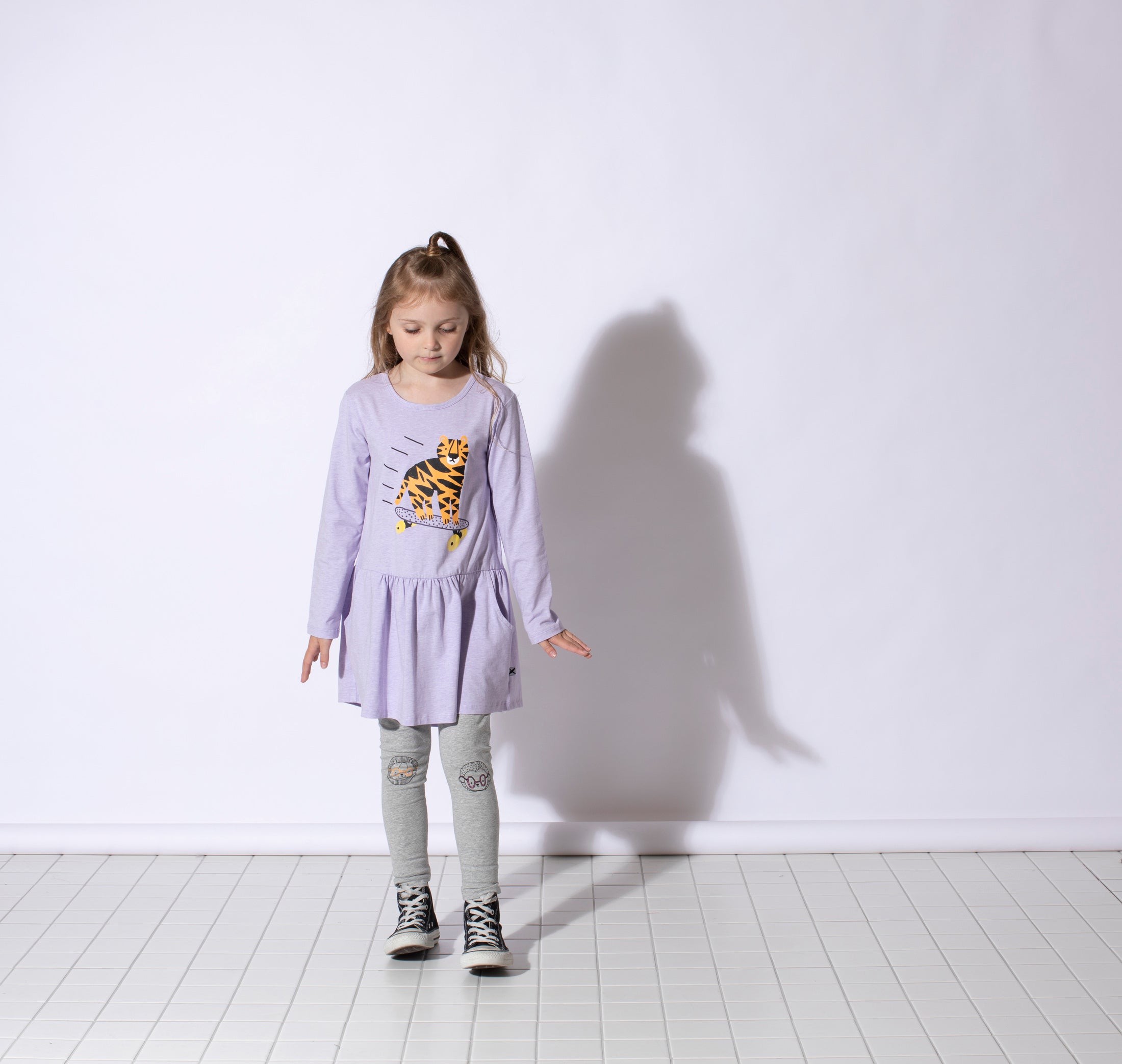 Minti Rolling Tiger Dress - Lavender Marle