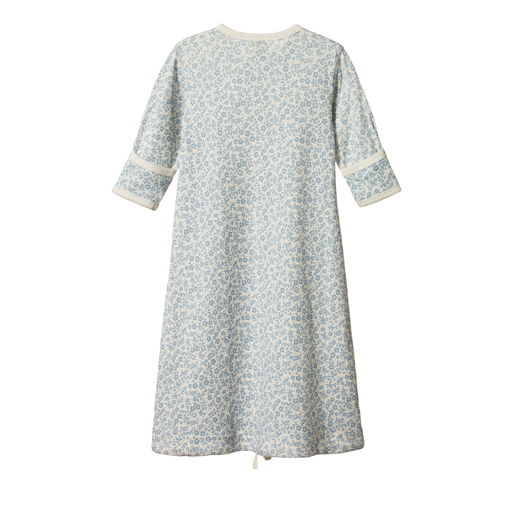 Nature Baby Gown - Daisy Belle Blue Print