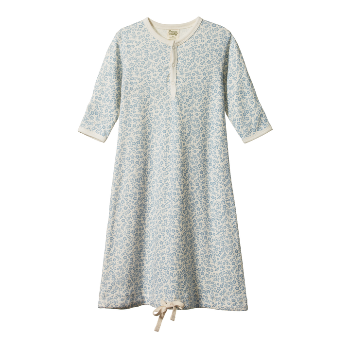Nature Baby Gown - Daisy Belle Blue Print