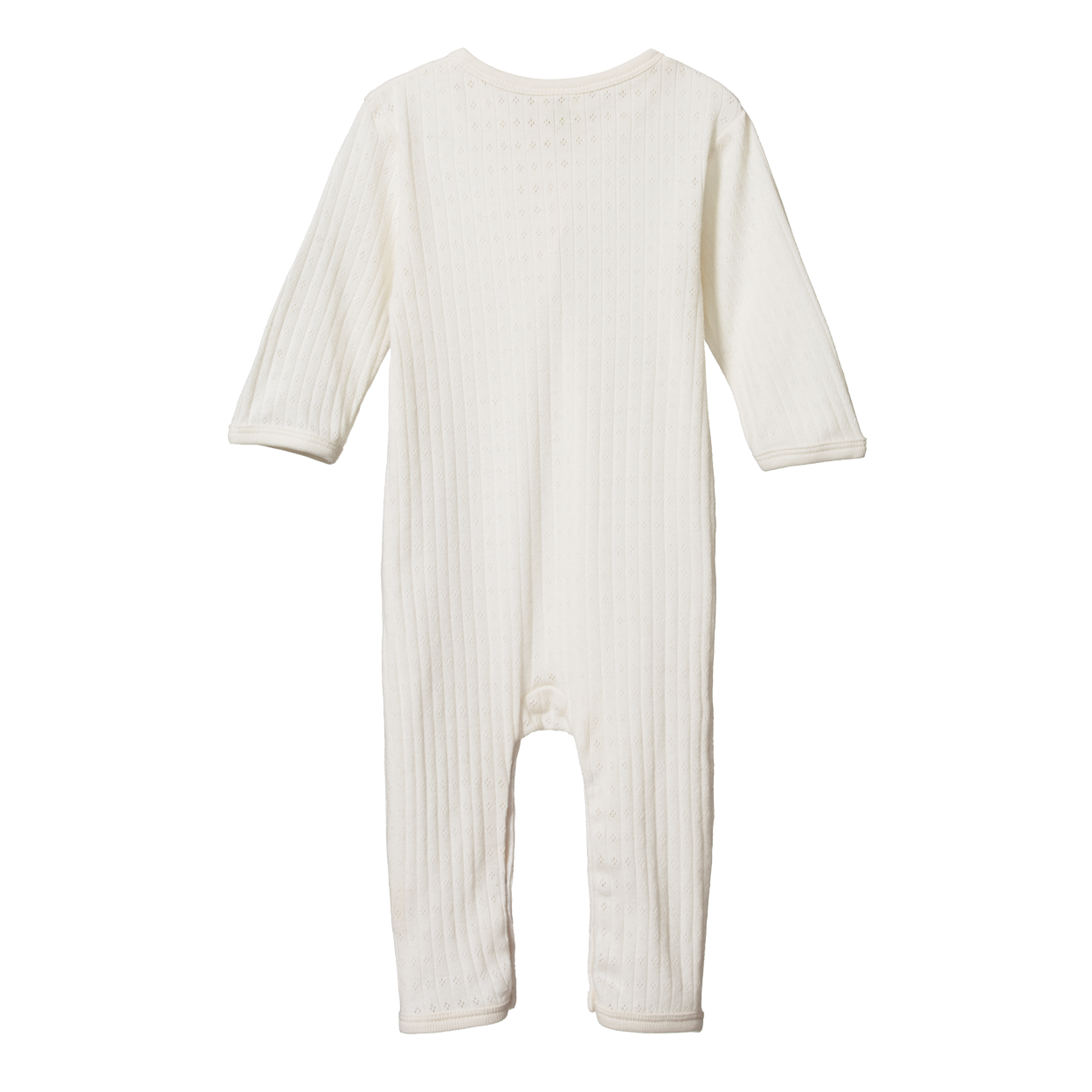Nature Baby Henley Pyjama Suit Pointelle - Natural