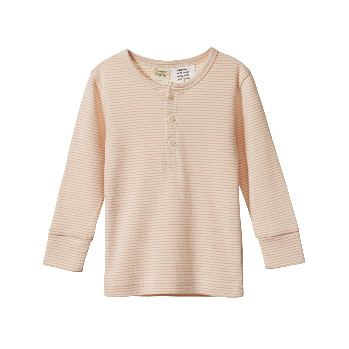 Nature Baby Long Sleeve Pyjamas 2pc - Rose Dust Pinstripe