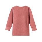 Nature Baby Long Sleeve Waffle Pyjamas 2pc - Rose Clay