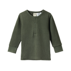 Nature Baby Long Sleeve Waffle Pyjamas 2pc - Thyme