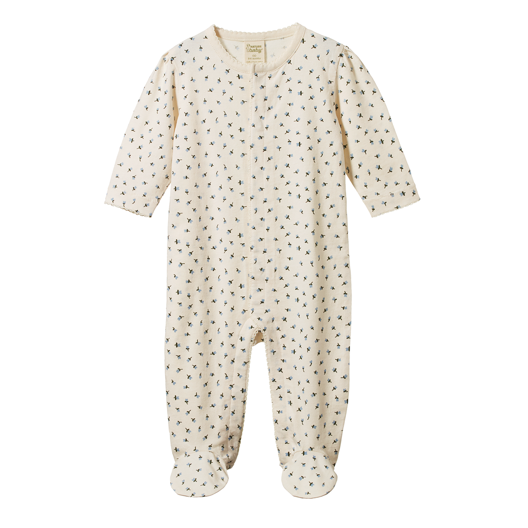 Nature Baby Lucy Suit - Blue Tulip Print