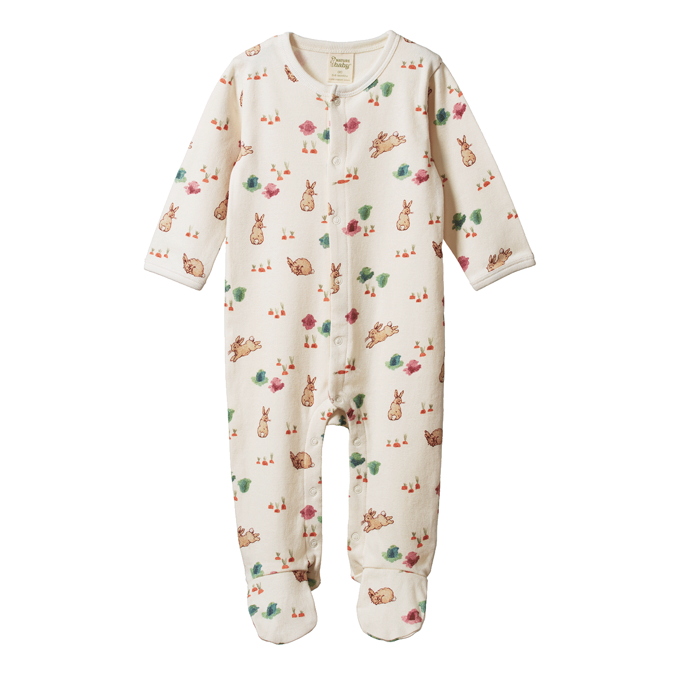 Nature Baby Stretch & Grow Suit - Country Bunny Print