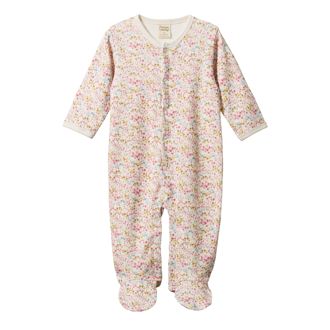 Nature Baby Stretch & Grow Suit - Wildflower Mountain Print