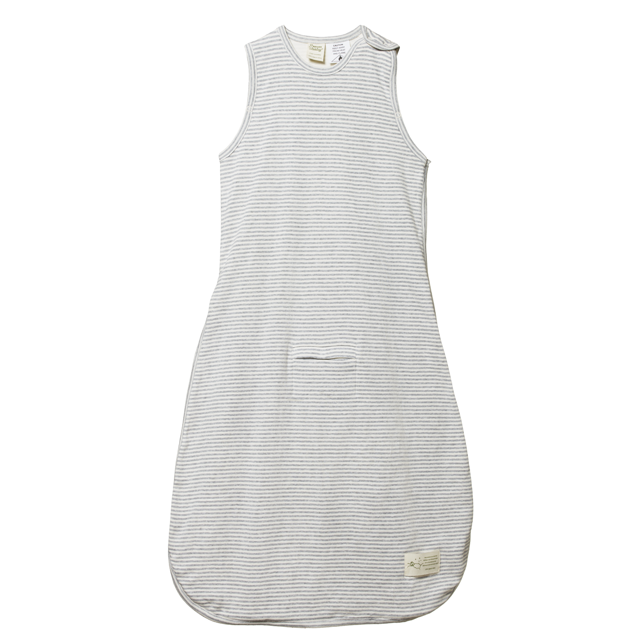 Nature Baby Organic Cotton Sleeping Bag - Grey Marl Stripe