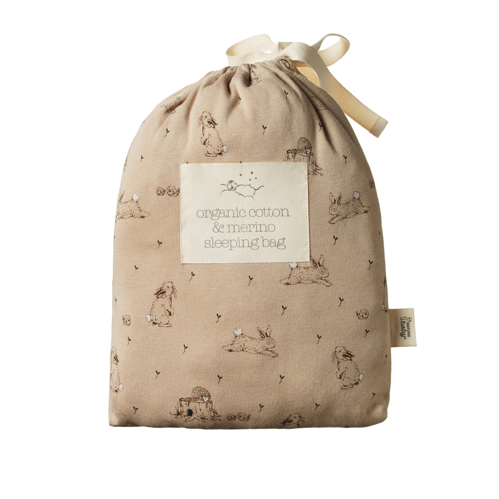 Nature Baby Organic Cotton & Merino Sleeping Bag - Forest Friends Print