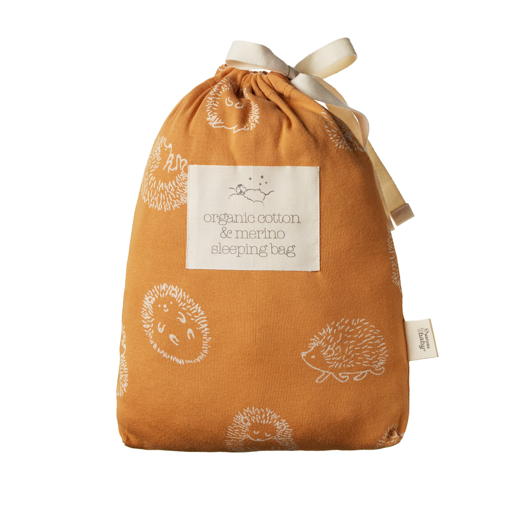 Nature Baby Organic Cotton Merino Sleeping Bag Happy Hedgehog Slee Daisy and Hen
