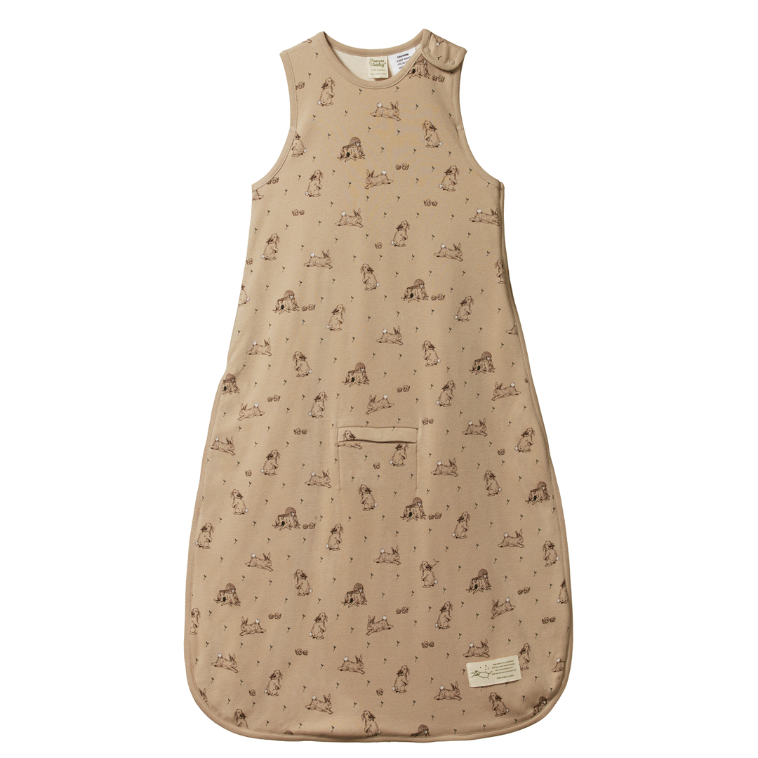 Nature Baby Organic Cotton & Merino Sleeping Bag - Forest Friends Print