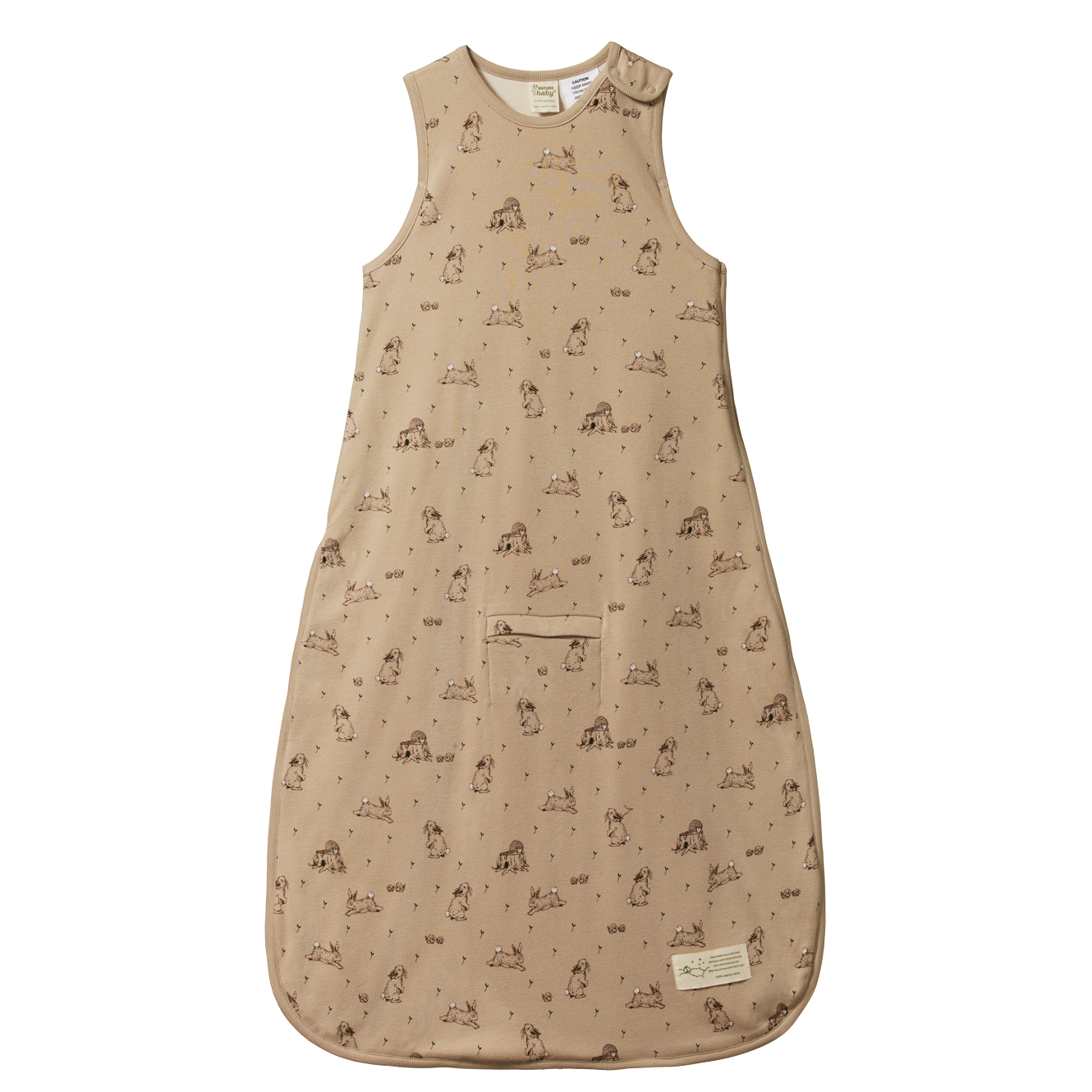 Nature Baby Organic Cotton & Merino Sleeping Bag - Forest Friends Print