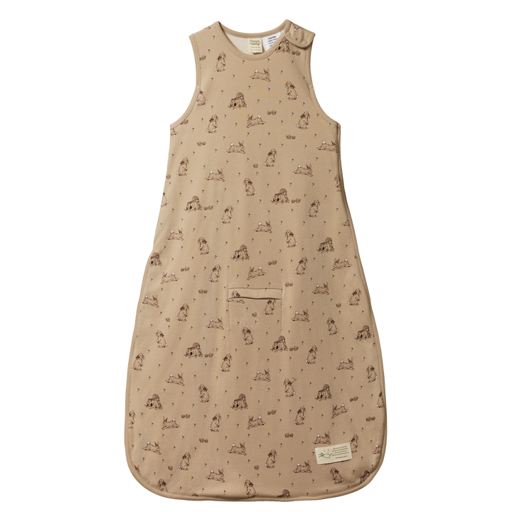 Nature Baby Organic Cotton & Merino Sleeping Bag - Forest Friends Print