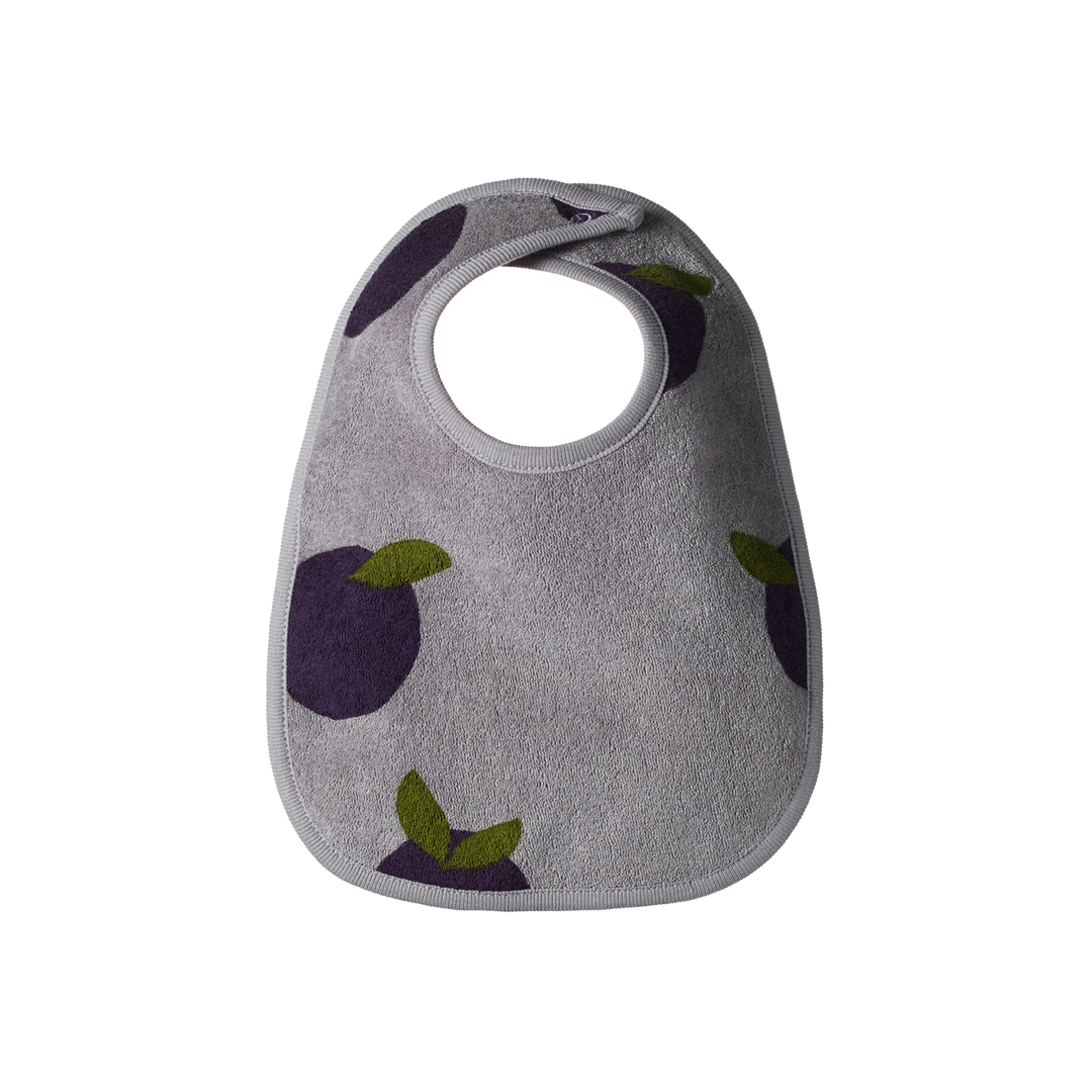 Nature Baby Reversible Bib - Grande Plum Print